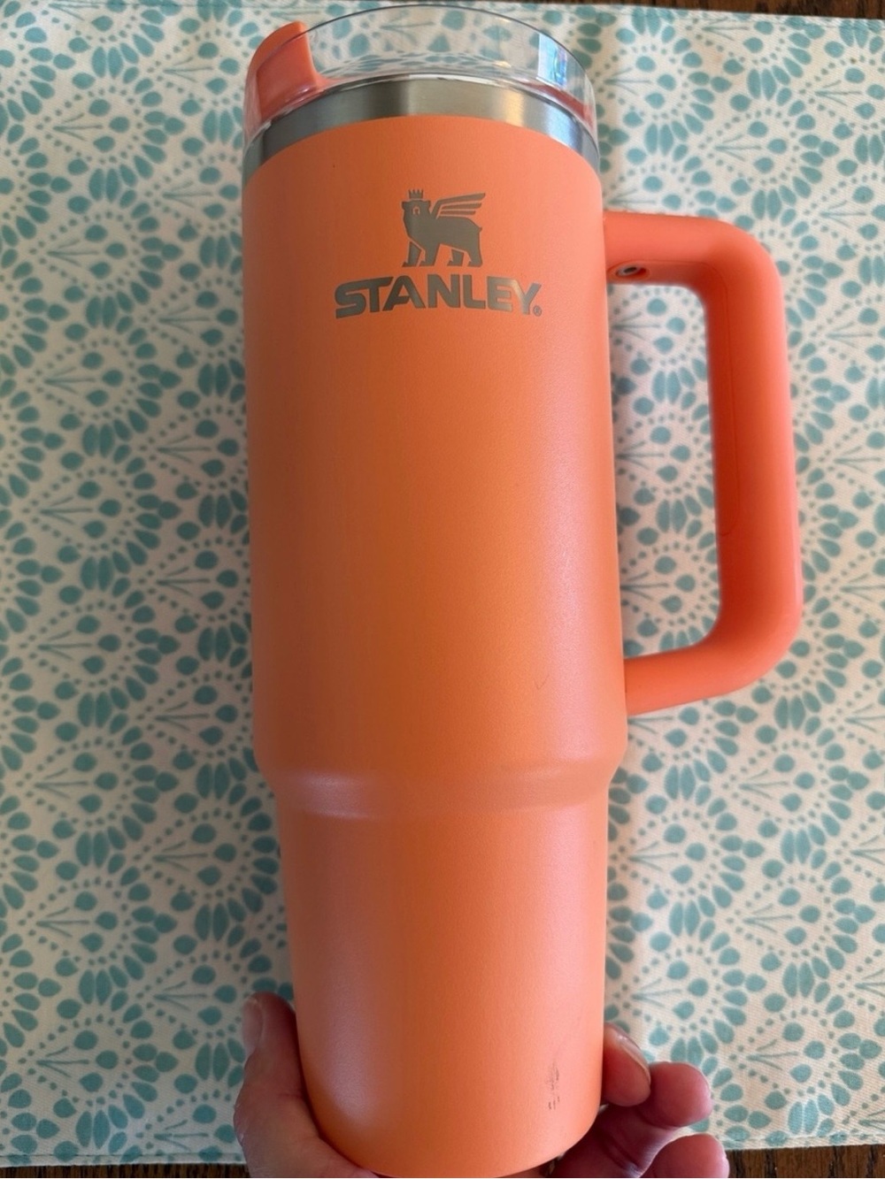 Stanley Orange Insulated Travel Mug with Handle